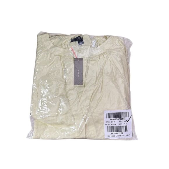 NWT J CREW Cabana dress in linen in lemon - Picture 7 of 7